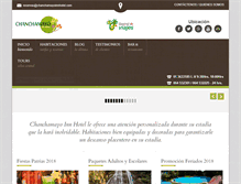 Tablet Screenshot of chanchamayoinnhotel.com